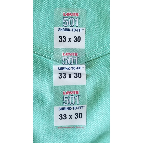 Levi's 501 Easter Green Straight Leg jeans - Picture 6 of 6